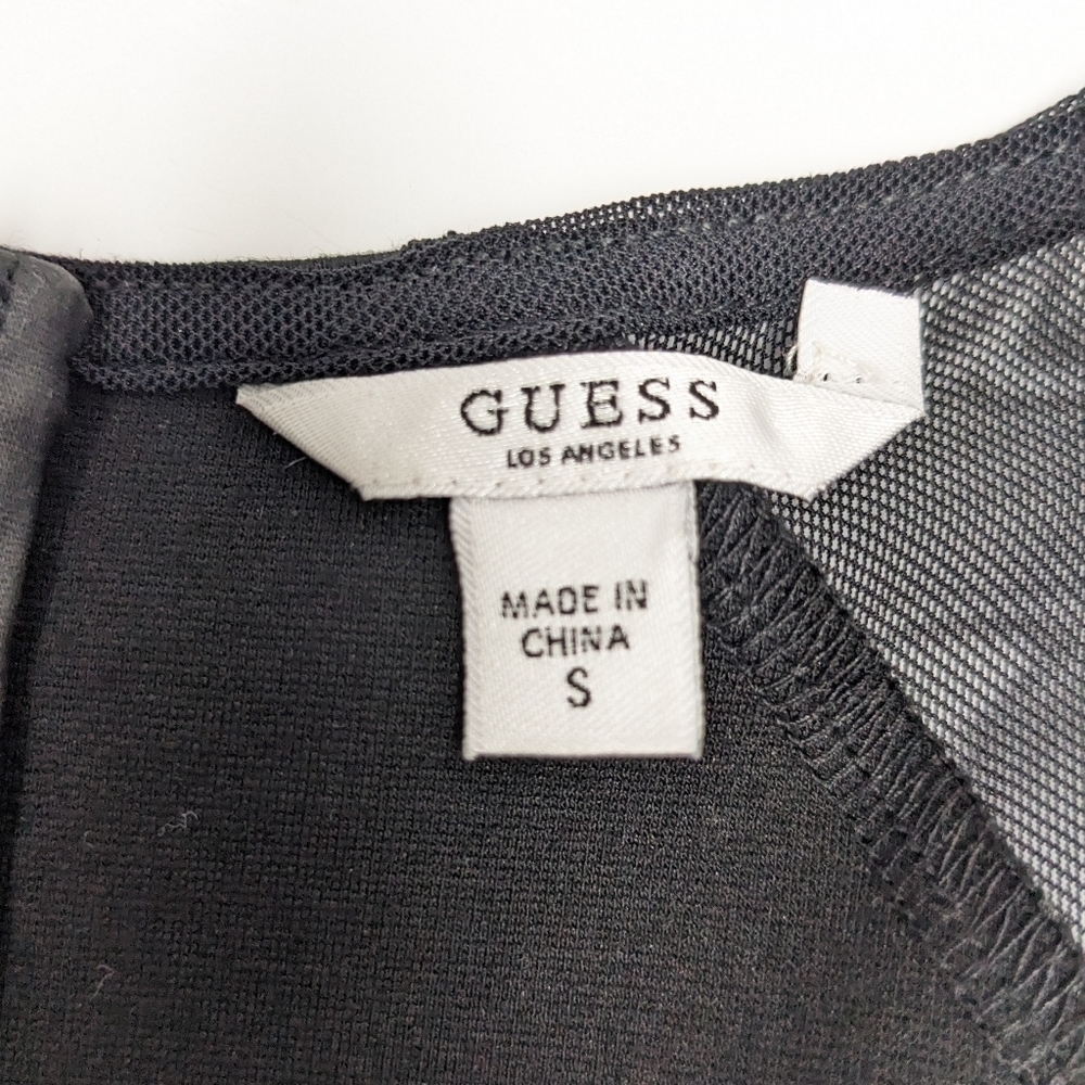 Guess black sheer cutout bodycon mini dress size S - Picture 7 of 10